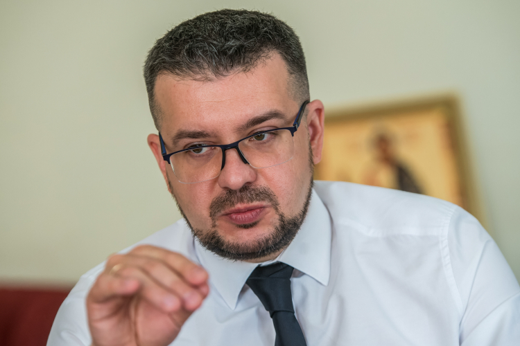 Dyrektor Ukraińskiego Instytutu Pamięci Narodowej (UINP) Ołeksandr Ałfiorow. Fot. PAP/Vladyslav Musiienko