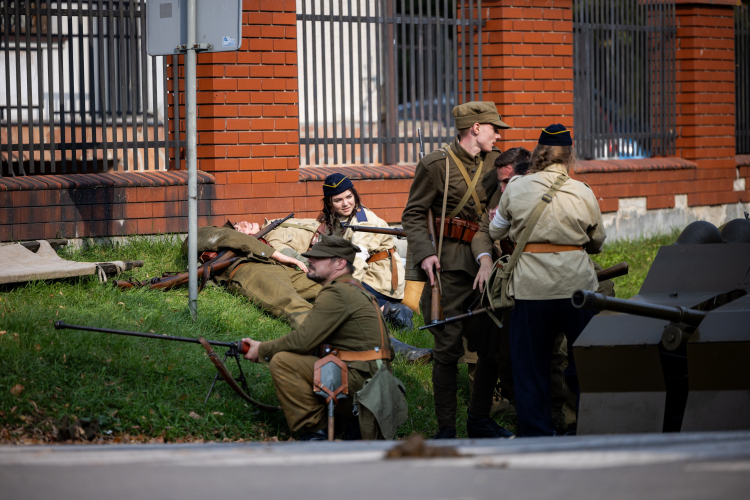  Widowiska historyczne „Wrzesień 1939 pod Wyszogrodem". Fot. PAP/Szymon Łabiński
